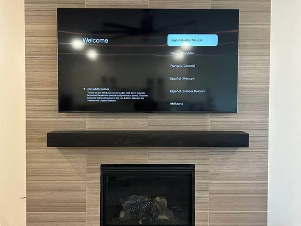 TV above fireplace Tampa FL